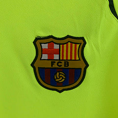 Barça rétro 05-06 manches longues Jaune fluo