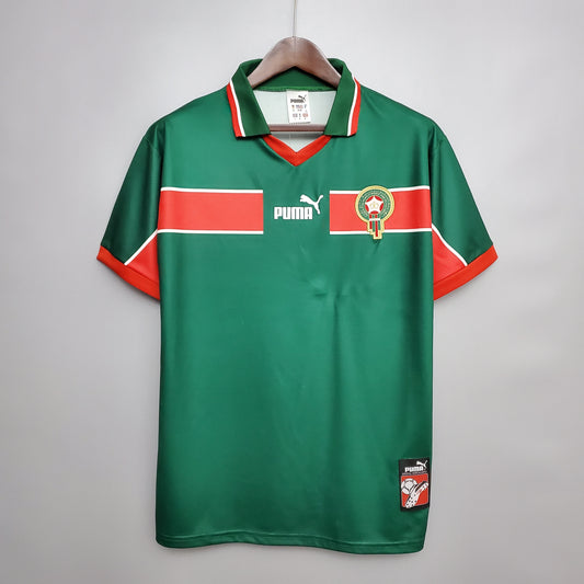 Maillot PUMA Maroc rétro 98’ Vert Extérieur