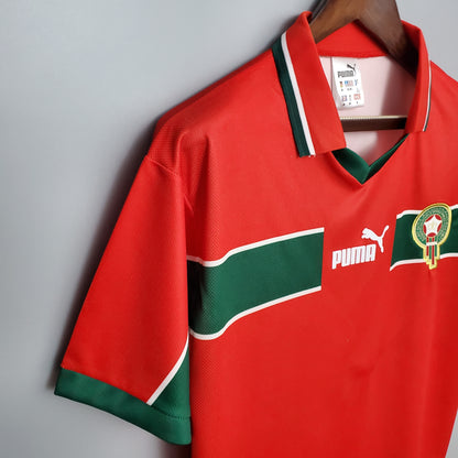 Maillot PUMA Maroc rétro 98’ Rouge Domicile