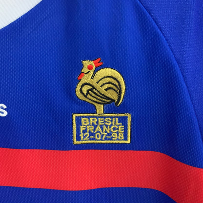 Maillot France rétro 98’ Bleu longues manches Domicile