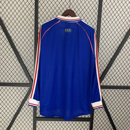 Maillot France rétro 98’ Bleu longues manches Domicile