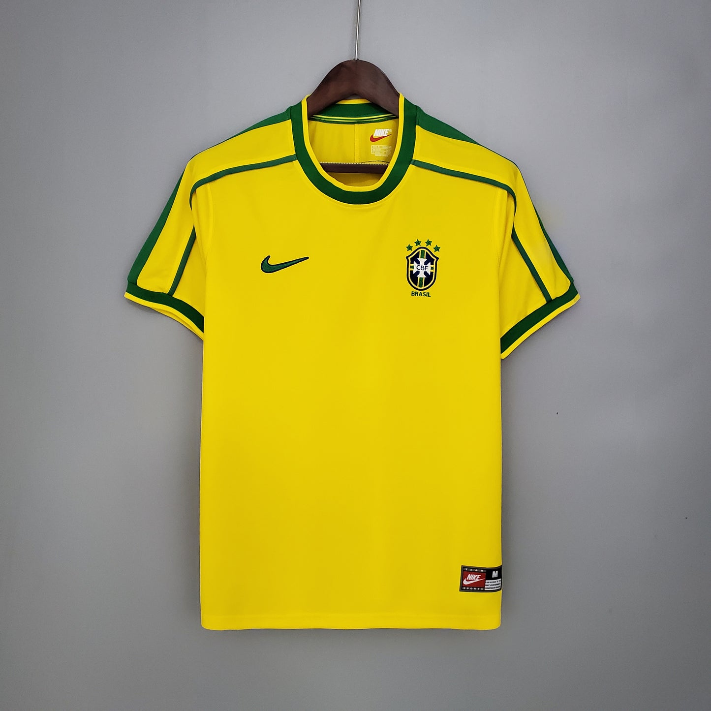 Maillot NIKE Brésil rétro 98’ Jaune Domicile