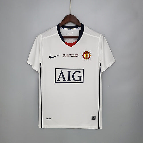 Manchester United 2009 Champions League Final Retro White