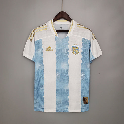 Argentine ADIDAS 2021  Edition Commémorative Blanc/Bleu/Or